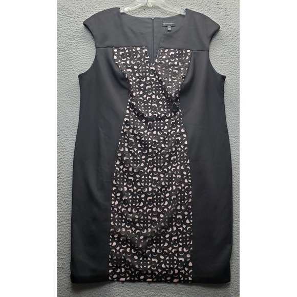 connected apparel Dresses & Skirts - Connected Apparel Bodycon Dress Womens 20W Black Nude‎ Lace Stretch Back Zip